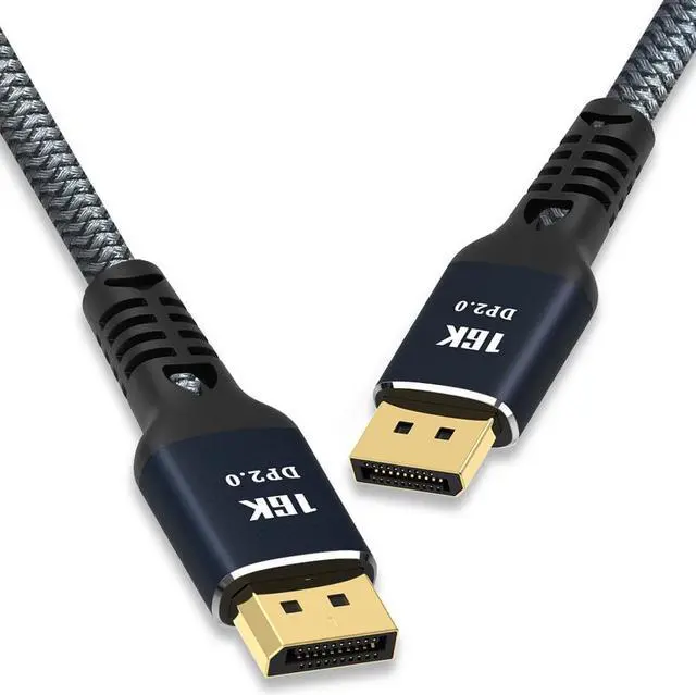 Main image of 16K Displayport 2.0 Cable 3.3Feet,ESTONE Supports 16K@60Hz, 8K@60Hz High Speed 80Gbps Support 3D Visual Effects, VR Headset,HDCP2.2, HDR-Black