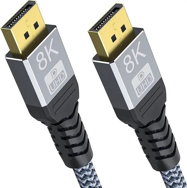 Main image of 8K DisplayPort Cable, DP 1.4 Cable [8K@60Hz, 4K@120Hz 144Hz] 32.4Gbps HDR, HDCP DSC 1.2, Video Display Port 1.4 Cord Compatible FreeSync G-Sync Gaming Monitor, 6.6FT
