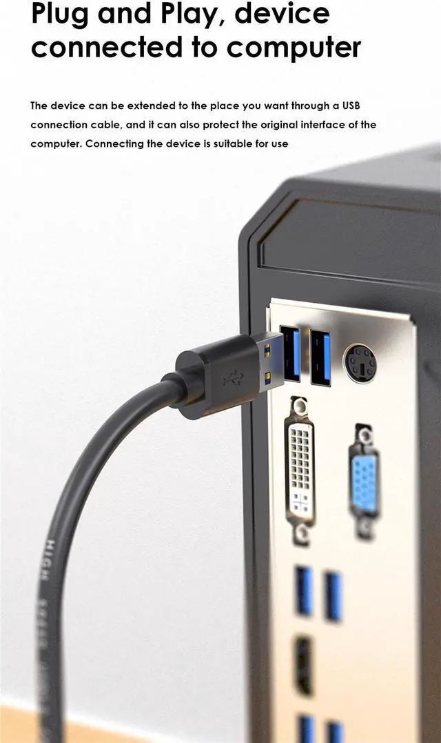 Alt view image 7 of 7 - ESTONE USB3.0 A to A Extension Cable Male to Male USB3.0 Extender Cord for Smart TV PS4 Xbox One SSD USB 3.0 Cable Extension, 6.6Ft, 3-Pack