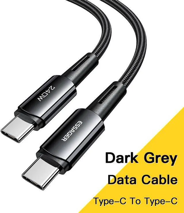 Main image of USB-C to USB-C Cable,  Cable 240W 6.6ft 1-Pcs, Type C Charging Cable Fast Charge for MacBook Pro 2020, iPad Pro 2020, iPad Air 4, iPad Mini 6, Galaxy S21, Pixel, Switch (Black)