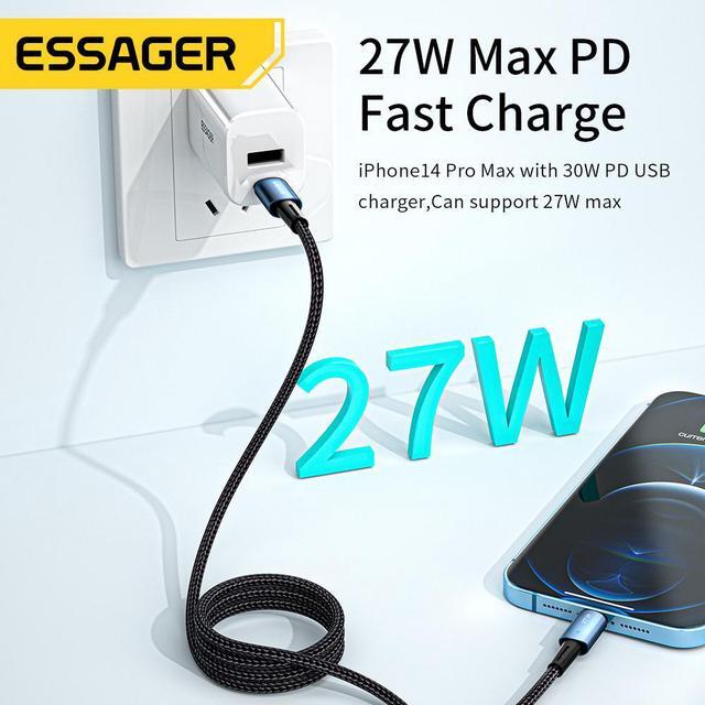 Alt view image 5 of 7 - USB C to Lightning Cable,ESTONE Type C to Lightning Cable, Fast Charging Cable  [Apple MFi Certified] Compatible with iPhone 11 12 14 Pro Max Mini Xs Xr X 8 iPad MacBook (1-Pack, 10ft)