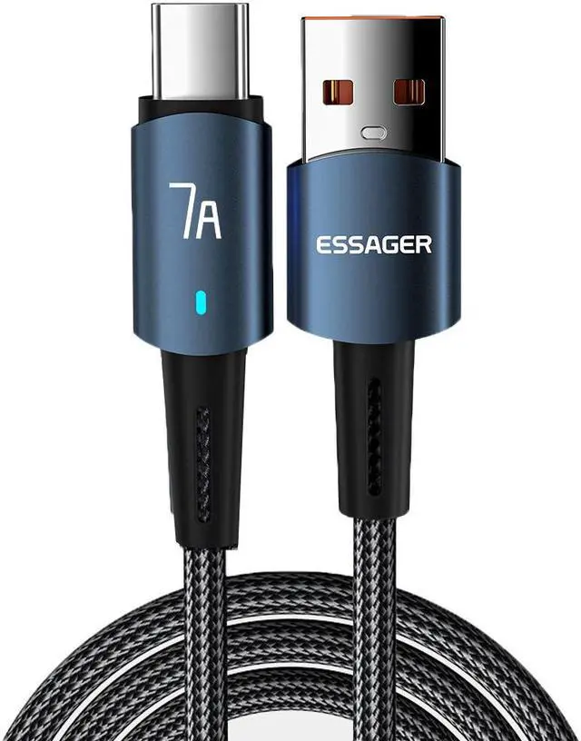 Main image of [1-Pack 6.6ft] USB A to USB C Cable , 7A PD Fast Charging Type A to Type C Cable, Nylon Braided USB-C Phone Charger Cord for Samsung iPad Pro MacBook Tablets LG Google