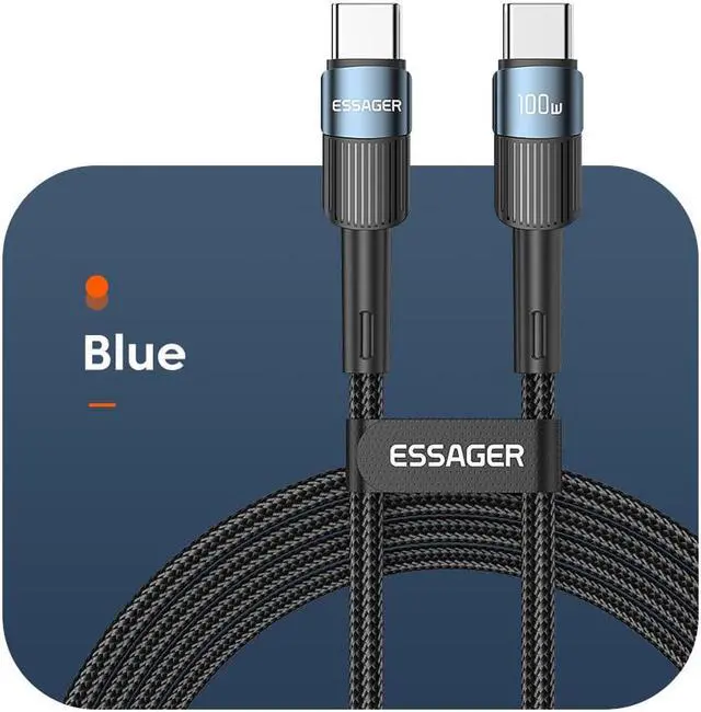 Main image of [1-Pack 3.3ft] USB C to USB C Cable, 100W PD 5A Fast Charging Type C to Type C Cable, Nylon Braided USB-C Cord Phone Charger for Samsung iPad Pro MacBook Tablets LG Google