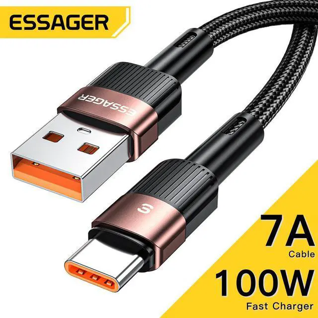 Main image of 100W USB C Cable, [1 Pack, 3.3ft] USB A to USB C Charger Cable, USB 2.0 Nylon Charging Cord Fast Charging for Samsung Galaxy Note 10 Note 9/S10+ S10, LG V30 (Supports Data Transfer)