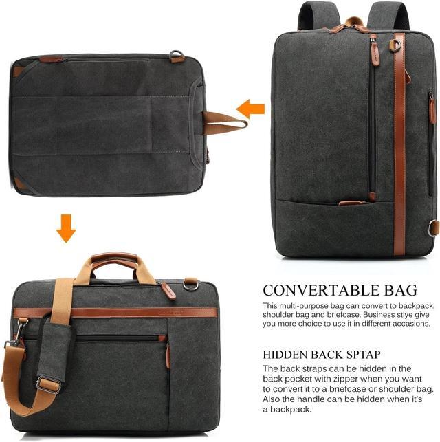 3 in 1 Convertible Laptop Backpack Bag, Mens Messenger Bag