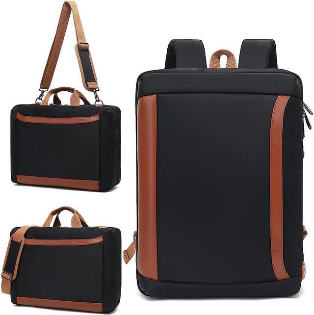 Convertible Leather Laptop Backpack for Men
