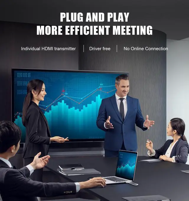 Alt view image 6 of 7 - Wireless HDMI Transmitter and Receiver 1080P 60fps, Streaming Media Video/Audio/File HDMI Wireless Extender 5G Kit for Laptop, Camera, Cable Box, Netfix, PS5, Phone to Monitor, Projector, HDTV