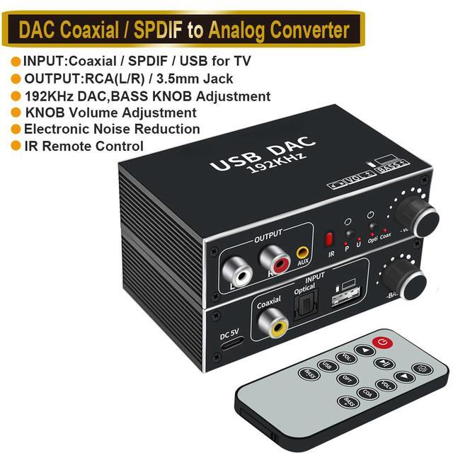 thumbnail interactive-video image 1 of XISAOK Digital SPDIF Coaxial To Analog RCA & 3.5mm AUX Sound Conversion 1 of 10