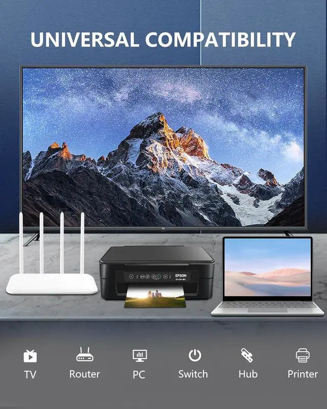 Alt view image 6 of 7 - Ethernet Splitter 1 to 3 1000Mbps High Speed RJ45 LAN Splitter Adapter Gigabit Fast Internet CAT 5 5e 6 7 8 Network Cable Multi Port Splitter HUB for Home Office Business