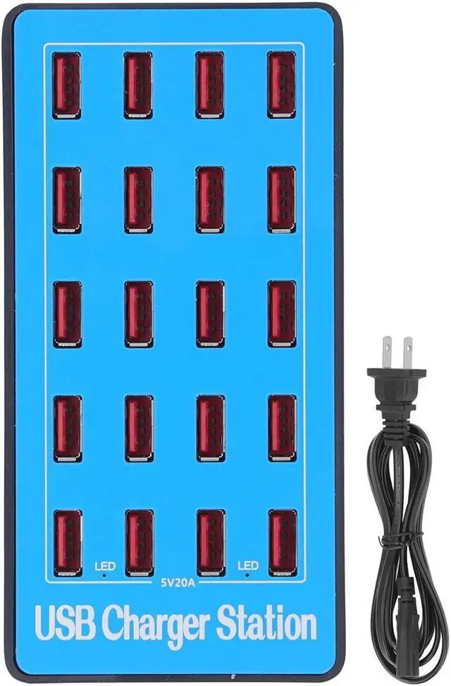 Main image of 100w 20(20A) Port, USB Fast Charging Station,Travel Desktop USB Rapid Charger,Multi Ports Charging Station Organizer Compatible with Smartphones,Tables,and More Devices