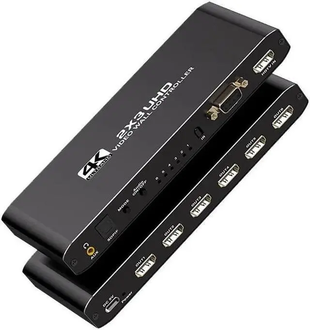 Main image of 2x3 Video Wall Controller with RS232, 6-Screen Splicing 4K high Definition Image Video Wall Controller, Support 14 Display Modes: 1x1, 1x2, 1x3, 1x4, 1x5,1x6, 2x1, 2x2, 2x3, 3x1, 3x2, 4x1,5x1, 6x1