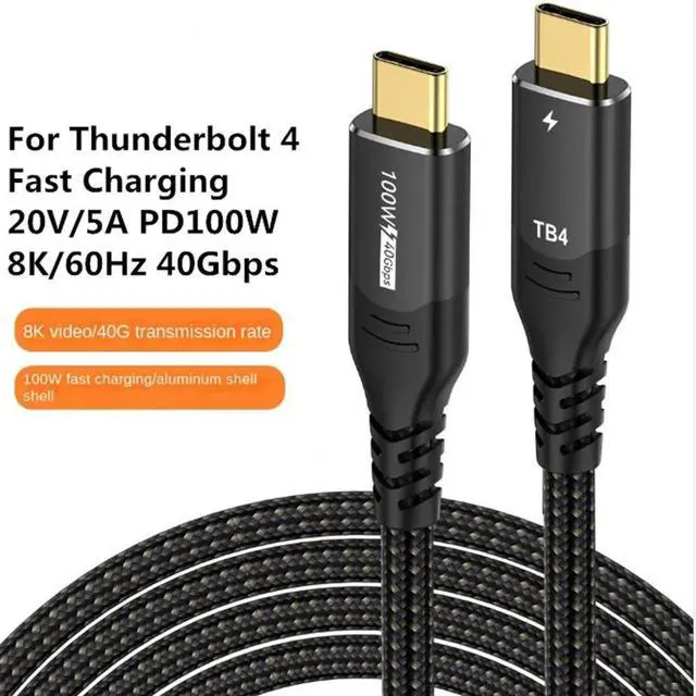 Main image of USB 4.0 8K HD Video 40Gbps 100W 1.6ft PD Fast Charging Nylon Braided Cable Supporting Thunderbolt 3/4,USB4.0 gen 3,8K & Ultra HD Display for iPhone15/15 Pro Max, Mac MacBook Pro, SSD eGPU