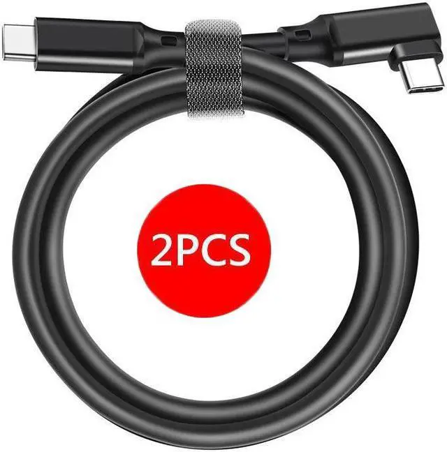 Main image of USB-C to USB-C USB 3.2 Gen 2X2 20Gbps Data Power Cable Right Angle | 3 Meter 10 ft | Fast Charging with 100W Quick Data Transfers, 4K Video & Audio Output, 2 Pack