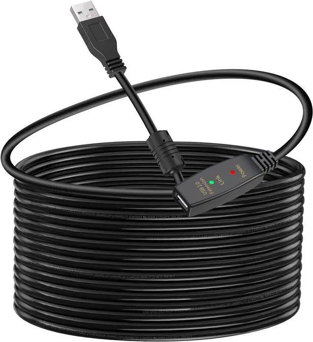 Main image of Active USB 3.0 Extension Cable 16 FT, USB 3.0 Extender Male to Female Cord with Signal Booster Compatible with Oculus Quest 2, Rift Sensor, Steam VR, Gaming PC, Printer