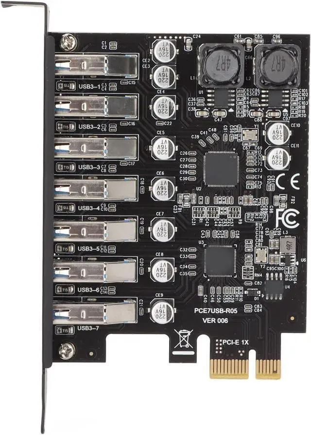 Main image of ESTONE PCIE USB 3.0 Card 7 Ports PCI Expree to USB Expansion Card Super Speed 5Gbps PCI-e USB3.0 Hub Controller Adapter for Windows 11/10/8/7/XP/Vista