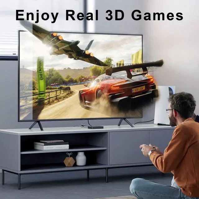 Alt view image 4 of 7 - ESTONE HDMI Switch Splitter 4K@120hz, HDMI 2.1 Switcher 2 in 1 Out, HDMI Splitter 1 in 2 Out, Bi-Directional Switch Support 8K 3D VRR, Dynamic HDR, HDCP 2.3 for Xbox PS5/4/3 Blu-Ray Player Fire Stick