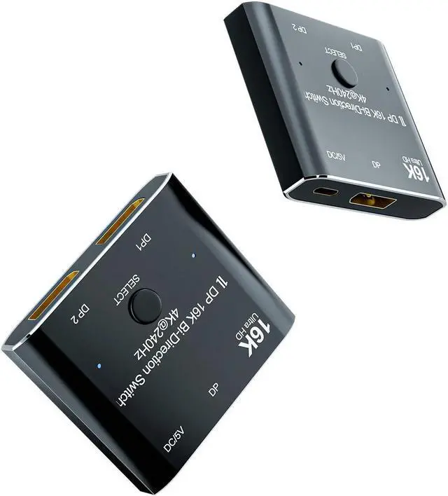 Main image of ESTONE DisplayPort 16K DP 2.0 2In 1Out 1In 2Out Switch Bi-Direction 16K@60Hz 4K@240Hz Splitter Converter for Multiple Source and displays(A0201)