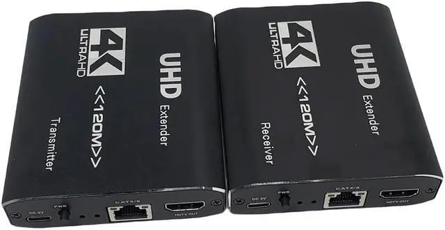 Main image of ESTONE 4K HDMI Extender over ethernet CAT5e/CAT6/CAT7 Up To 393 Feet At 4K@30hz - HDMI 1.4 & HDCP 1.4 Compliant with One Way IR Pass Through, HDMI Loop Output & Power Over Cable