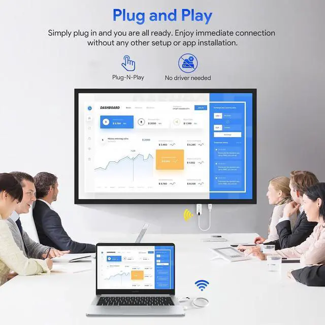Alt view image 2 of 7 - ESTONE Wireless HDMI Transmitter and Receiver, 1080P Wireless HDMI Extender 100FT Range, Plug&Play, Video Audio Projection for Desktop, PC, TV Box, PS4/5 to TV/Projector/Monitor