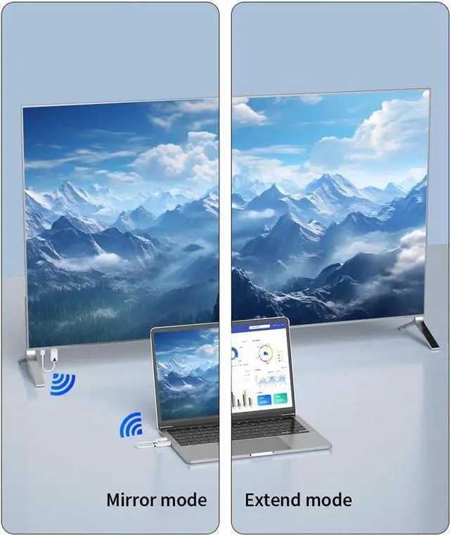 Alt view image 6 of 7 - ESTONE Wireless 1080P@60Hz HDMI Extender up to 30m (100ft), Compact Design, 2.4G&5G Wireless Frequency Bands, No Need App for Desktop, PC, TV Box, PS4/5 to TV/Projector/Monitor