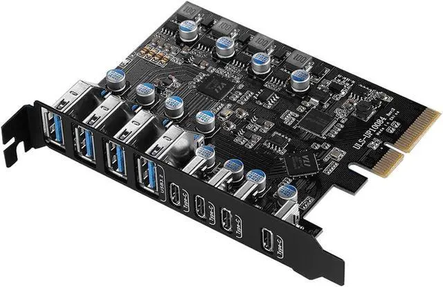 Main image of ESTONE PCI Express Expansion Card, 10Gbps USB 3.2 Gen 2 8-Port Front Expansion Card, Connect 8 Devices Expanded - (4X USB C - 4X USB A)