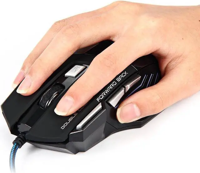 Alt view image 3 of 7 - ESTONE Professional Wired Gaming Mouse 5500DPI Adjustable 7 Buttons Cable USB Optical Gamer Mouse Mice For PC Computer Laptop