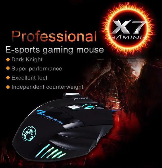 Alt view image 4 of 7 - ESTONE Professional Wired Gaming Mouse 5500DPI Adjustable 7 Buttons Cable USB Optical Gamer Mouse Mice For PC Computer Laptop