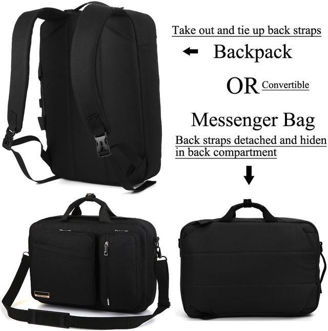 Alt view image 3 of 7 - ESTONE Notebook Backpack for up to for Up to 17.3 Inches Macbook Pro Retina Apple Macbook Mini Asus DELL HP Samsung Sony Laptop Notebook, Black