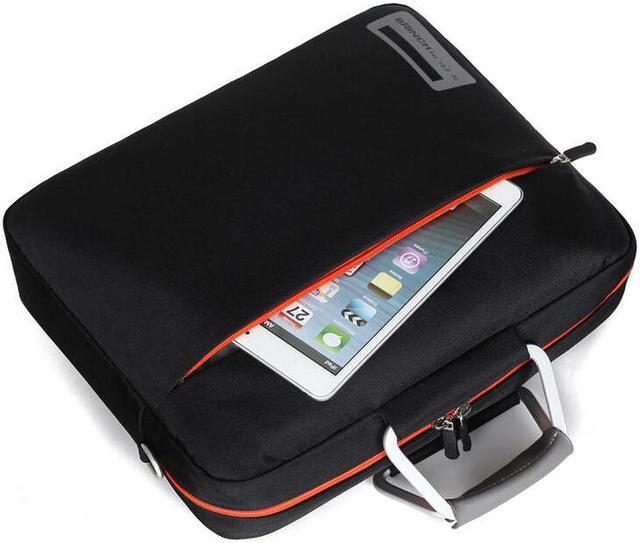 Alt view image 3 of 7 - BRINCH 14.4 Inch Macbook Cases Nylon Material Aluminum Alloy Handle Laptop Computer Bags Unisex Shoulder Laptop Bag for 14 - 14.4 Inch Laptop / Notebook / MacBook / Ultrabook / Chromebook, Red