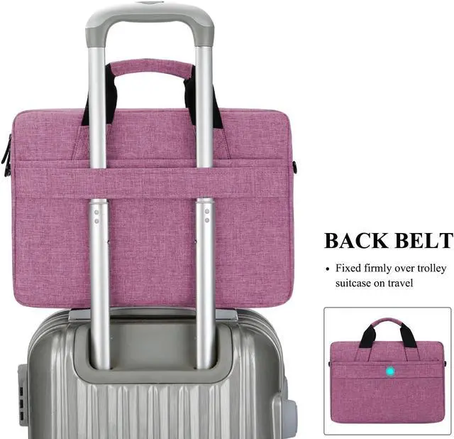 Alt view image 7 of 7 - BRINCH 13.3 Inch Stylish Lightweight Business Laptop Shoulder Messenger Bag Briefcase Sleeve Case for 13 - 13.3 Inches Laptop / Notebook / MacBook / Ultrabook / Chromebook Computers,Purple