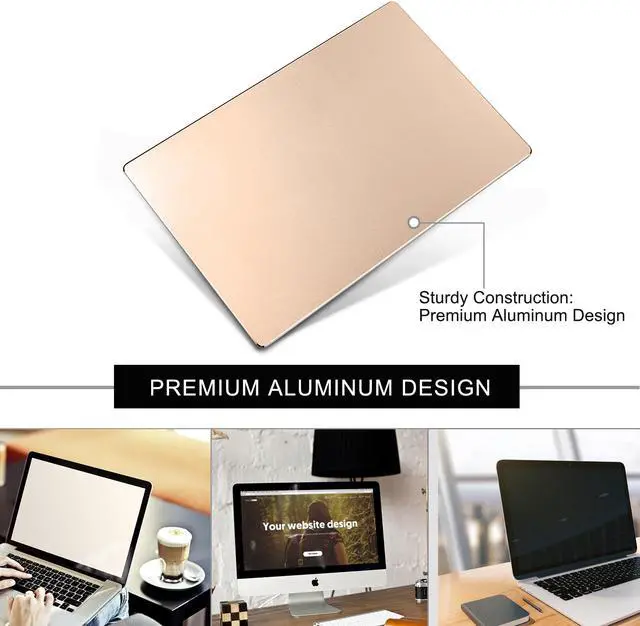 Alt view image 6 of 7 - ESTONE Gaming Aluminium Mouse Pad,Non-slip Flannel Base & Oxidized Surface Mice Mat for Fast and Accurate Control-Compatible Any Dpi Speed and Any Optical Laser Mice Gamer or Desktop, (Gold)