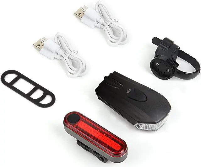 Alt view image 3 of 7 - ESTONE USB Rechargeable Bike Light Set with Warning Taillights, Super Bright 180 Degree Bicycle Headlight Waterproof,1200mAh Lithium Ion Battery,5 Lighting Modes, Easy To Install