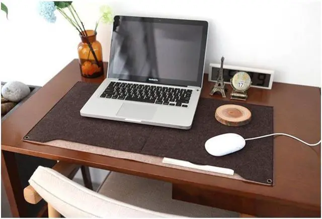 Alt view image 7 of 7 - ESTONE Felt Desk Mat Multifunctional Felt Computer Desk Pad Oversized Mouse Pad for Computer Laptop Keyboard-Gray