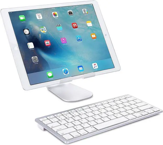Alt view image 2 of 8 - ESTONE Ultra-Slim Bluetooth Keyboard for Apple iPad Air 3/2/1, iPad Pro, iPad Mini 4/3/2/1, iPad 4/ 3/ 2, iPhone 6/6S, iPhone 6 plus and other Bluetooth Enabled Devices