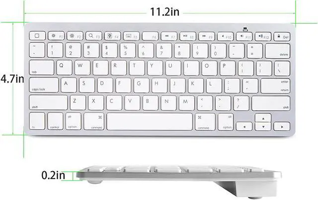 Alt view image 6 of 8 - ESTONE Ultra-Slim Bluetooth Keyboard for Apple iPad Air 3/2/1, iPad Pro, iPad Mini 4/3/2/1, iPad 4/ 3/ 2, iPhone 6/6S, iPhone 6 plus and other Bluetooth Enabled Devices