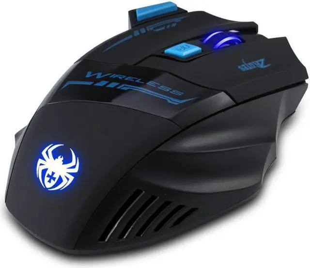 Alt view image 5 of 7 - ZELOTES LED Optical 2400 DPI 7 Button Adjustable 2.4G Wireless Professional Gaming Mouse Mice- Black