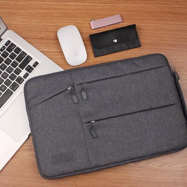 Alt view image 7 of 7 - WIWU 11 - 12 Inch Laptop Sleeve Case Protective Bag for 12" MacBook Pro/ Pro Retina, Ultrabook Notebook Carrying Case Handbag for Lenovo Dell Toshiba HP Chromebook ASUS (11-12.1 Inch, Gray)