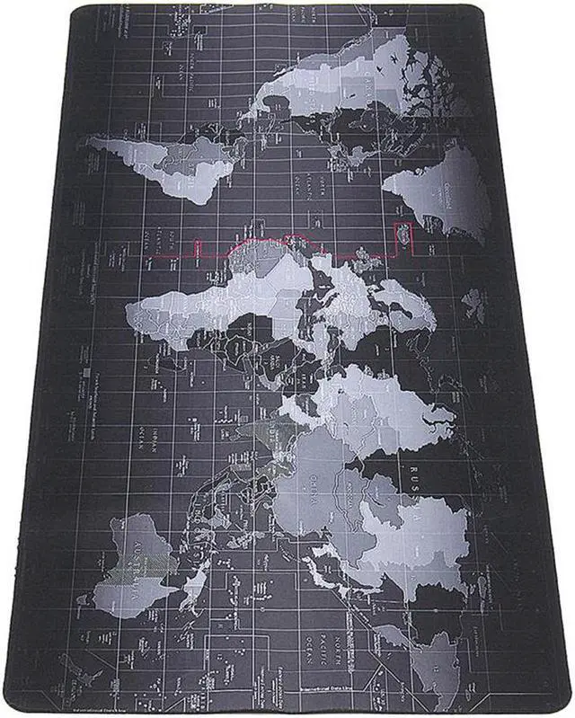 Alt view image 3 of 8 - ESTONE World Map Mouse Pad with Stitched Edges, Premium-Textured Mouse Mat Pad, Non-Slip Rubber Base Mousepad for Laptop, Computer & PC, 31.5x11.8x0.08"