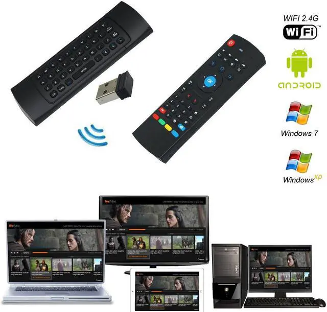 Alt view image 5 of 7 - ESTONE MX3 Mini Wireless Keyboard Smart Remote Control 2.4G For Android TV Box