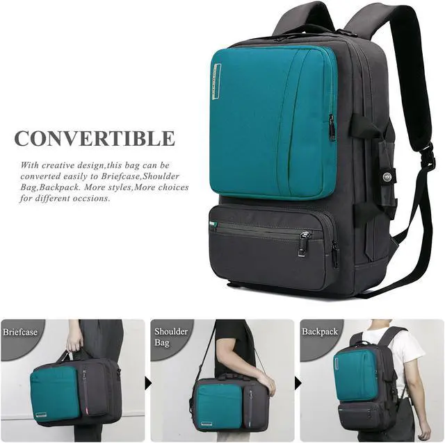Alt view image 3 of 7 - ESTONE Anti Theft Laptop Backpack,Laptop Bags For Up to 15.6-17.3 Inch Laptops/3 Styles Carry Lightweight College School Student Travel Business Work Computer Backpack, Blue