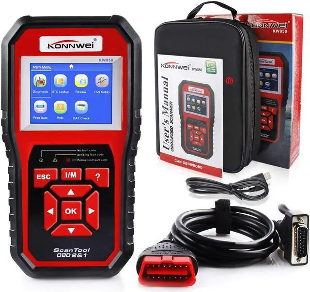 Alt view image 2 of 8 - KINGBOLEN KW850 Professional OBD2 Scanner Automotive Engine Fault Code Reader Full OBD2 EOBD Function Car Diagnostic Scan Tool for all obd2 Vehicles since 1996