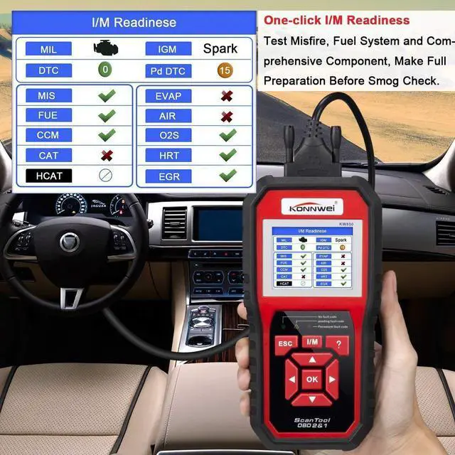 Alt view image 5 of 8 - KINGBOLEN KW850 Professional OBD2 Scanner Automotive Engine Fault Code Reader Full OBD2 EOBD Function Car Diagnostic Scan Tool for all obd2 Vehicles since 1996