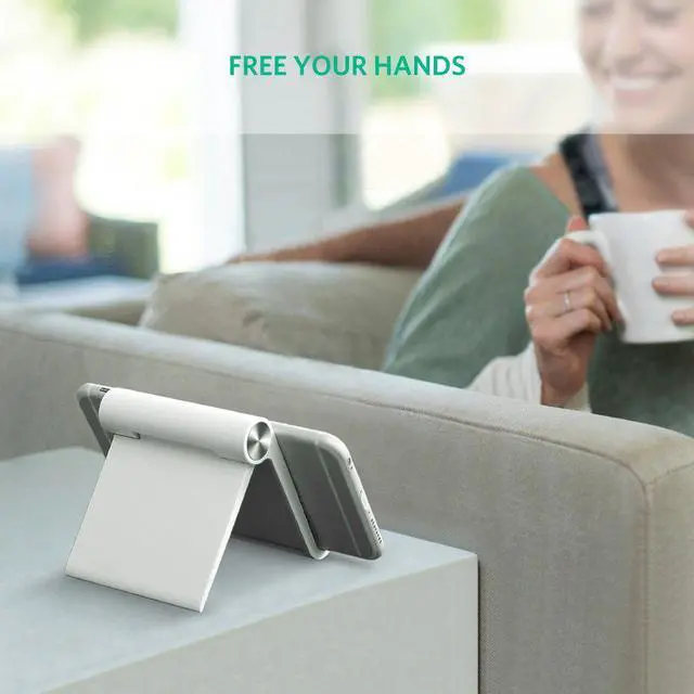 Alt view image 6 of 8 - ESTONE Portable Multi-Angle Stand Cell Phone Standfor iPhone X 8 7 6 6s Plus Se 5 5s 5c HTC, LG, Nokia Lumia, OnePlus and More(Silver)