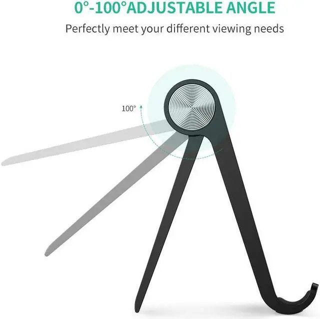 Alt view image 3 of 8 - ESTONE Adjustable Phone Stand Holder for iPhone X 8 7 6 6s Plus Se 5 5s 5c iPad, Galaxy Smartphone Samsung/iPhone X/8/7/6 etc - Black