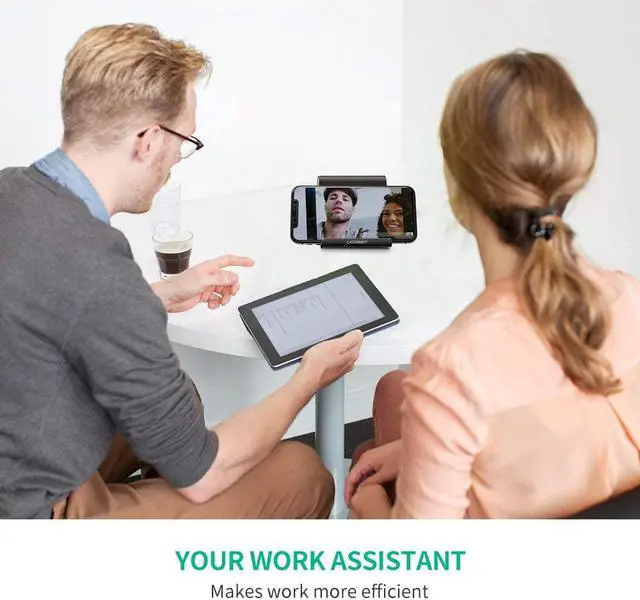 Alt view image 6 of 8 - ESTONE Adjustable Phone Stand Holder for iPhone X 8 7 6 6s Plus Se 5 5s 5c iPad, Galaxy Smartphone Samsung/iPhone X/8/7/6 etc - Black