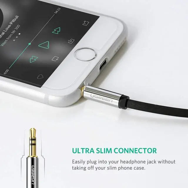 Alt view image 5 of 7 - 3.5mm Audio cable Male 3.5 Jack to Jack 90 Degree Aux Cable for car iphone 7 smartphone Headphone Computer Speaker cable-Black (1.65ft, 0.5m)