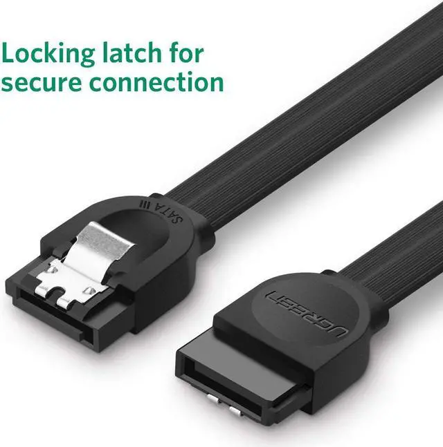 Alt view image 2 of 7 - ESTONE  SATA III Cable,  [3-Pack] 18-inch SATA III 6.0 Gbps 7pin Female to Female Data Cable with Locking Latch