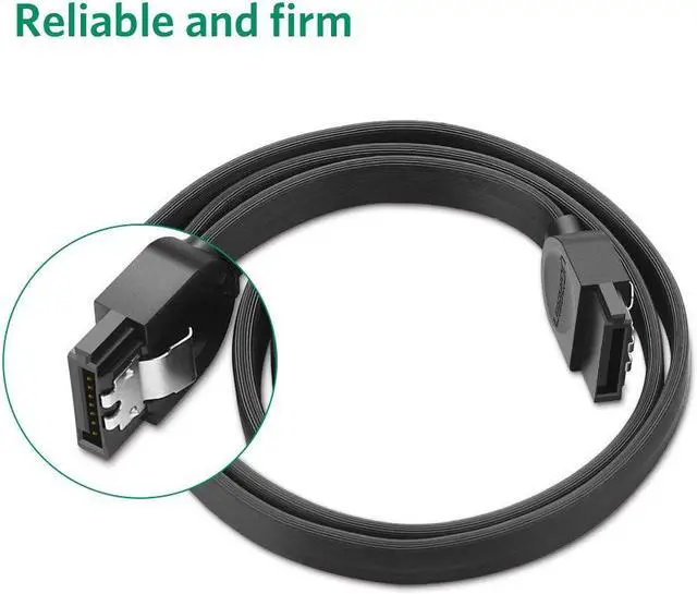 Alt view image 6 of 7 - ESTONE  SATA III Cable,  [3-Pack] 18-inch SATA III 6.0 Gbps 7pin Female to Female Data Cable with Locking Latch