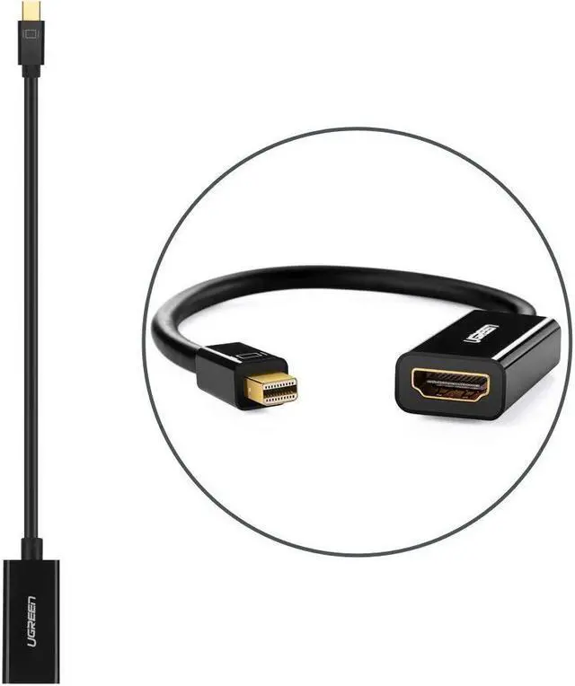 Alt view image 4 of 7 - ESTONE Mini DisplayPort to HDMI Adapter  1080p  Thunderbolt to HDMI Adapter  Mini DP Converter suitable for Apple MacBook Pro MacBook Air, Microsoft Surface Pro 4 Pro 3, Google Chromebook - Black