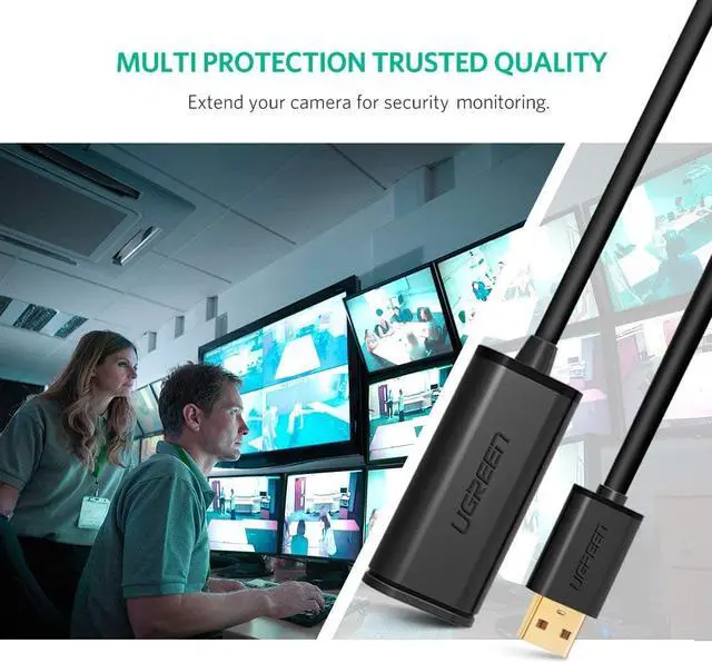 Alt view image 6 of 7 - ESTONE USB 2.0 Extension cable Extender Cord - A Male to A Female with Gold-Plated Connector for Printer, HTC Vive, Keyboard, Game Console, USB Headset, Loudspeaker, scanners, Security Camera 30 Feet